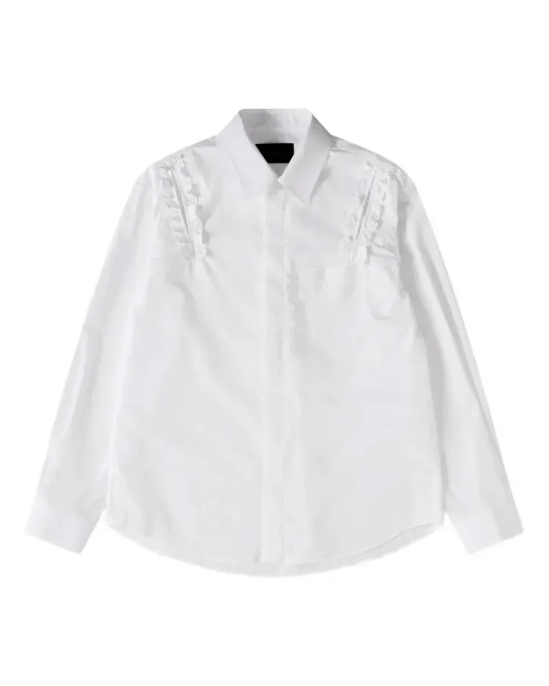 Simone Rocha Hemd mit Slash-Detail - Weiß Weiß