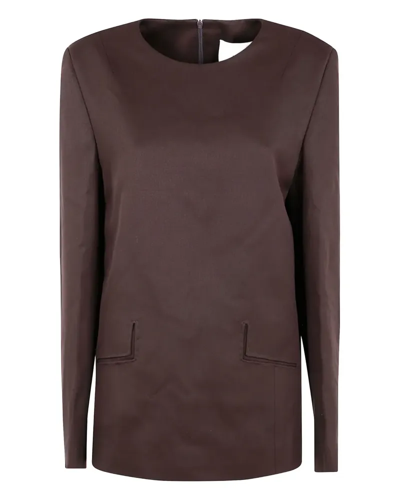 Entire Studios cut-out pocket long-sleeve top - Braun Braun