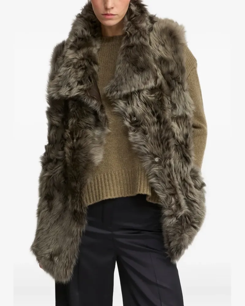 Yves Salomon Toscana Jacke aus Lammleder - Grau Grau