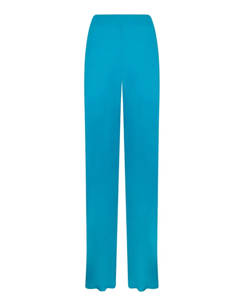 Alberta Ferretti Seidenhose mit hohem Bund - Blau Blau