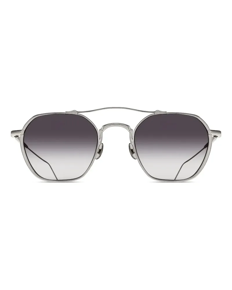 MATSUDA Sonnenbrille mit geometrischem Gestell - Silber Silber