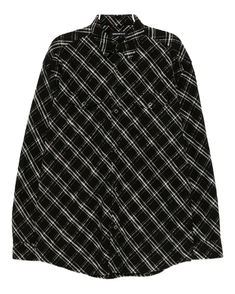 Undercover Kariertes Hemd - Schwarz Schwarz