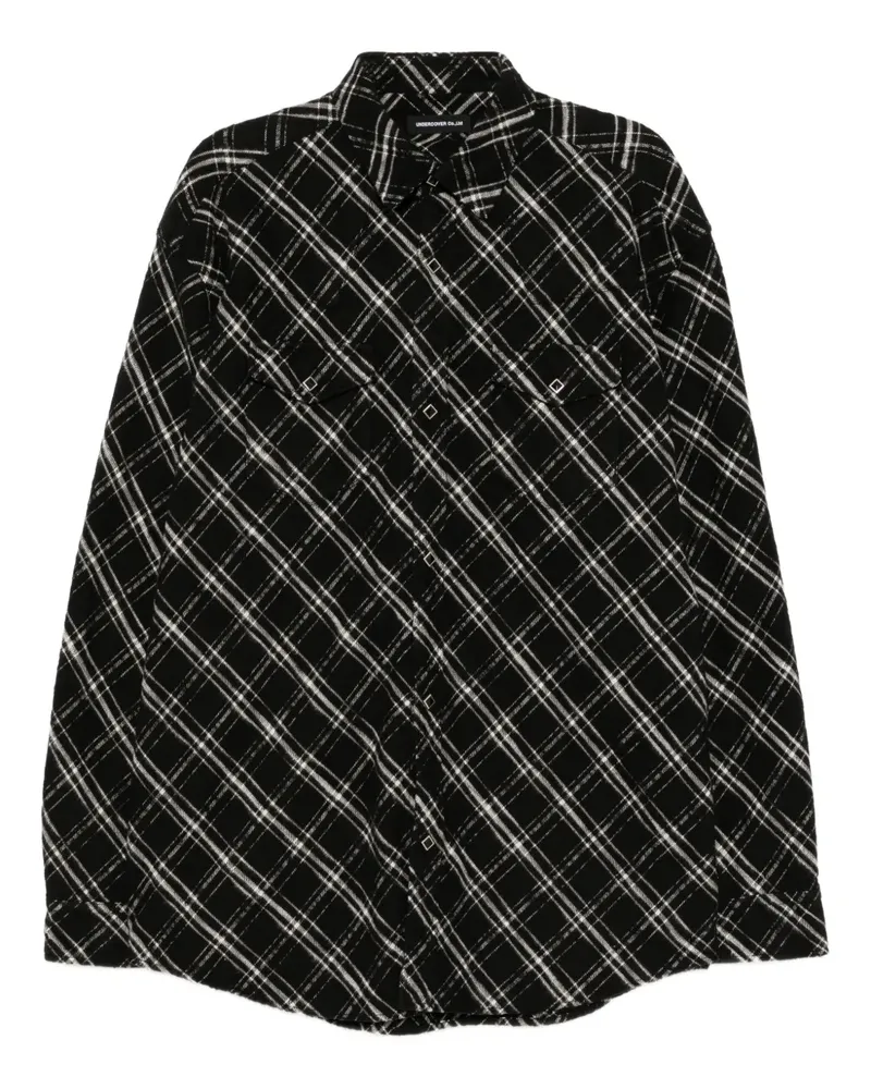 Undercover Kariertes Hemd - Schwarz Schwarz