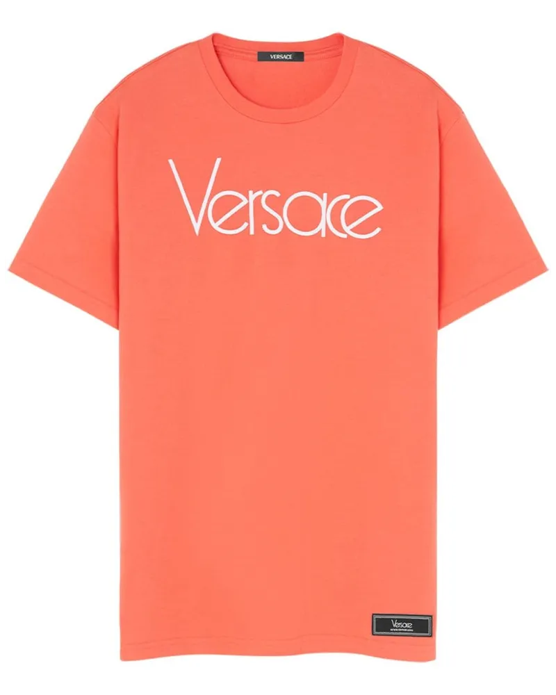 Versace 1978 Re-Edition T-Shirt mit Logo-Print - Orange Orange