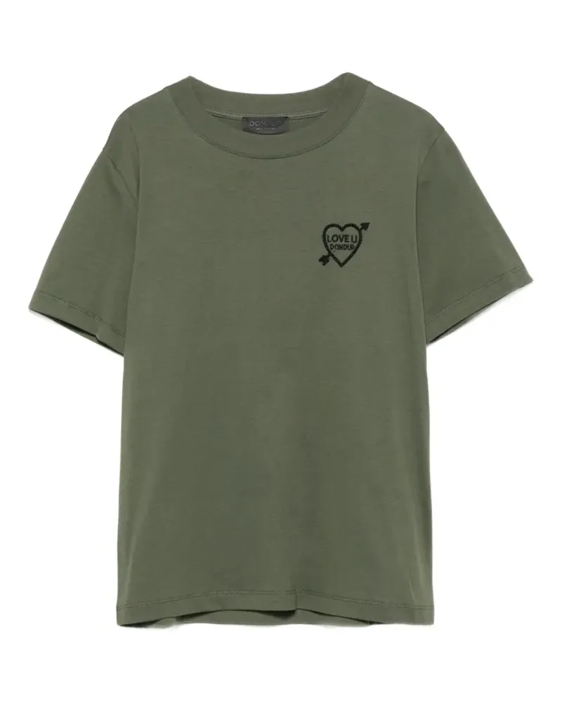 Dondup T-Shirt mit Herz-Motiv - Grün Grün