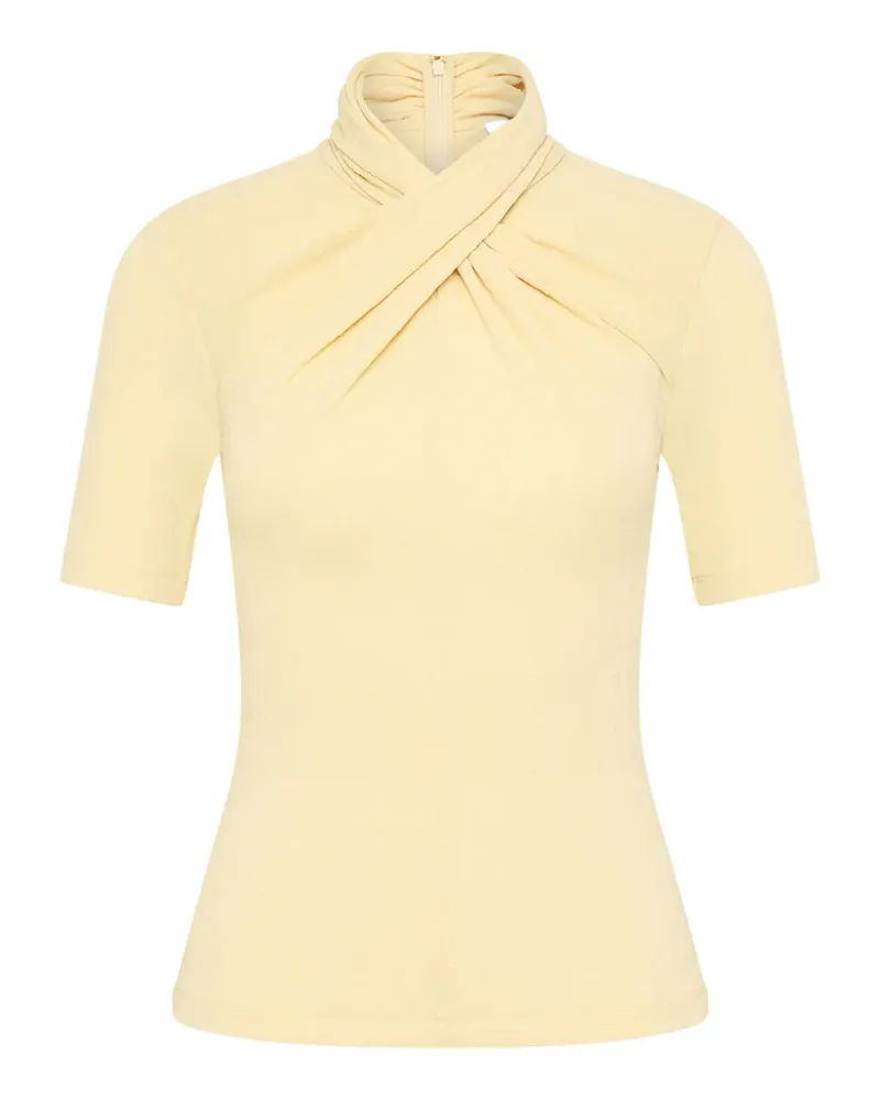 Rebecca Vallance Kurzärmelige Bluse mit verdrehtem Kragen - Nude Nude
