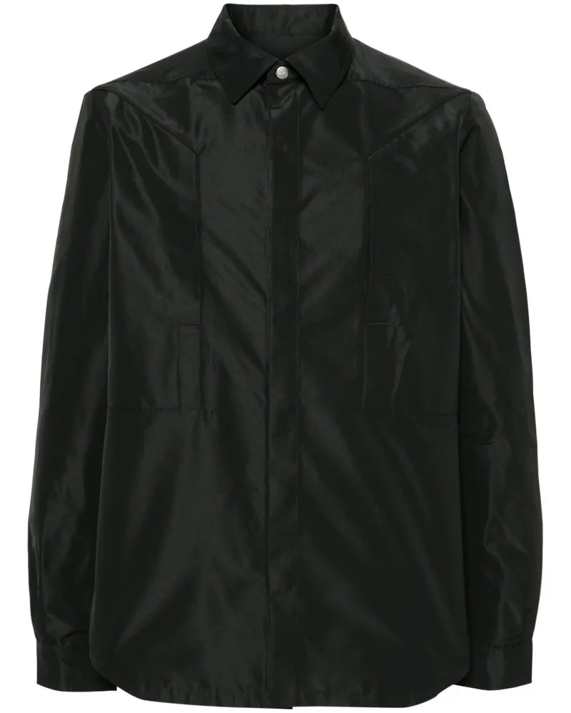 Rick Owens Fogpocket Hemd mit klassischem Kragen - Schwarz Schwarz