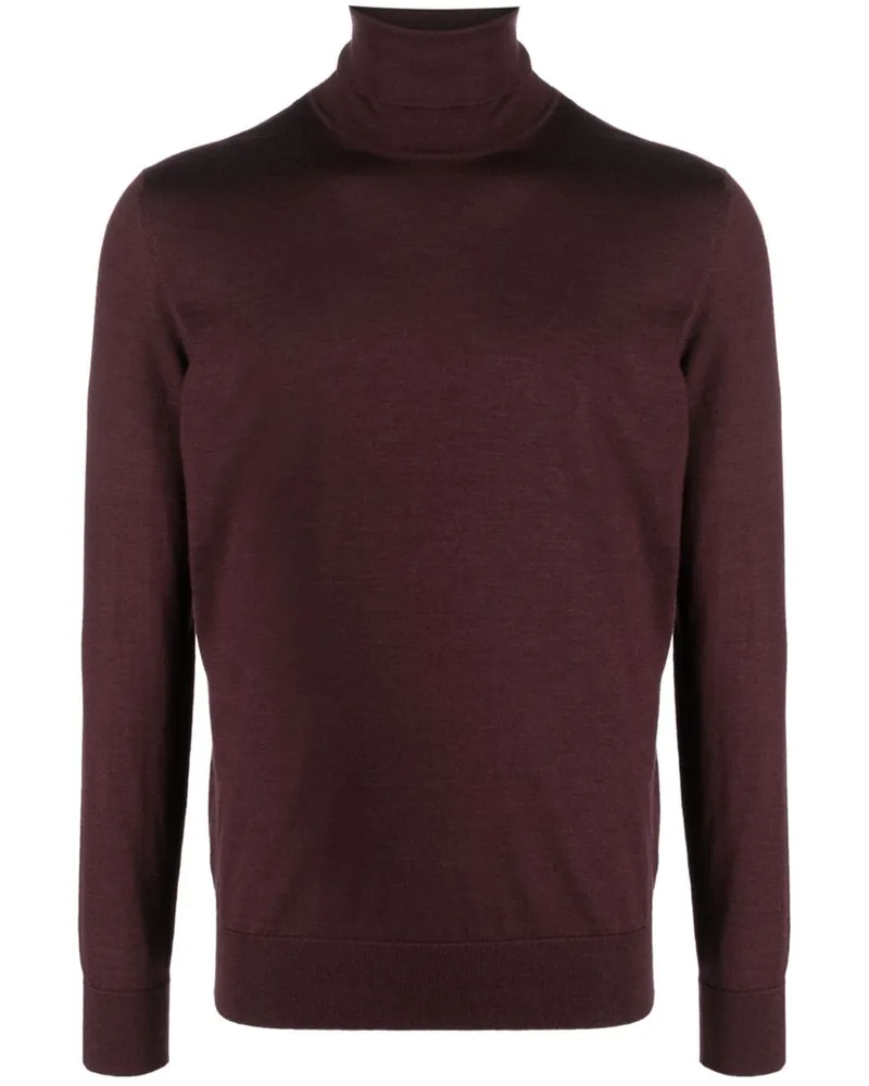 Ermenegildo Zegna Fein gestrickter Rollkragenpullover - Violett Violett