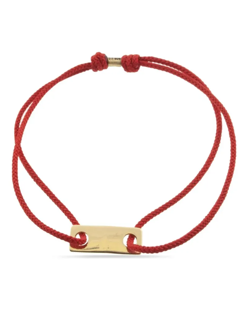 Luis Morais Kordelarmband mit Logo-Schild - Gold Gold