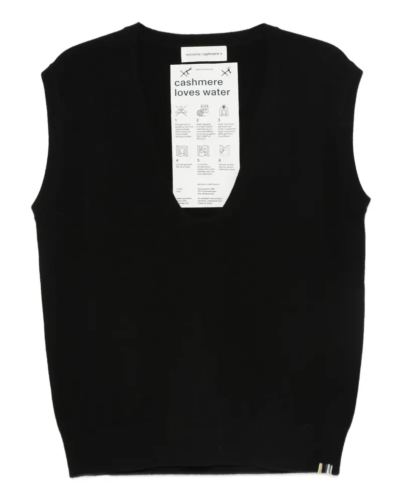 extreme cashmere Pullunder mit V-Ausschnitt - Schwarz Schwarz