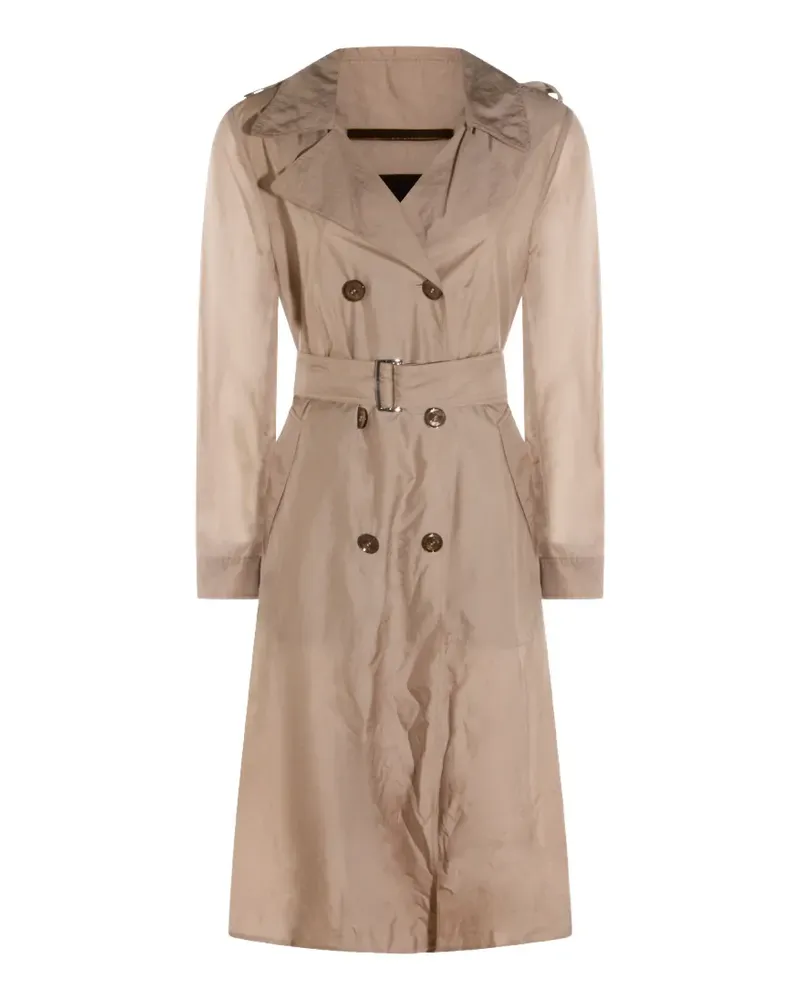 MOORER double-breasted belted coat - Nude Nude