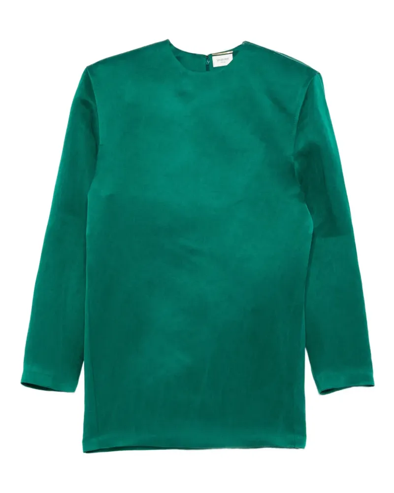 Saint Laurent long-sleeve mini dress - Grün Grün