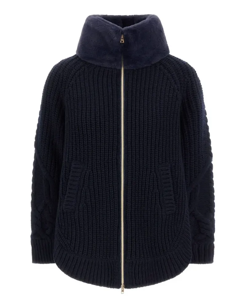 Herno Jacke mit Maiskolben-Stickerei - Blau Blau