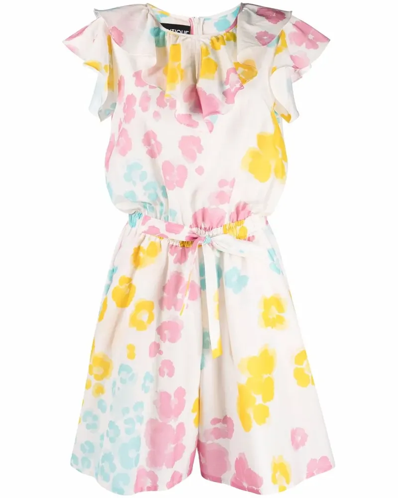 Moschino Playsuit mit Blumen-Print - Weiß Weiß
