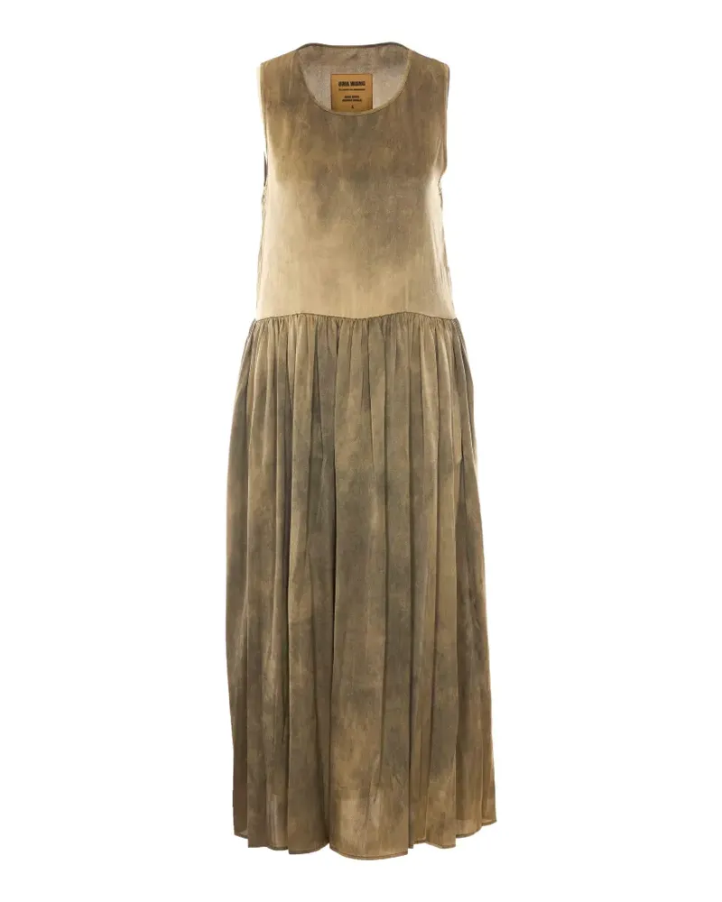 Uma Wang flared midiidress - Grün Grün