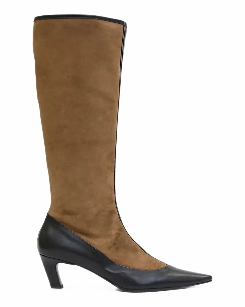 Christopher Esber Corte panelled knee-high boots - Braun Braun