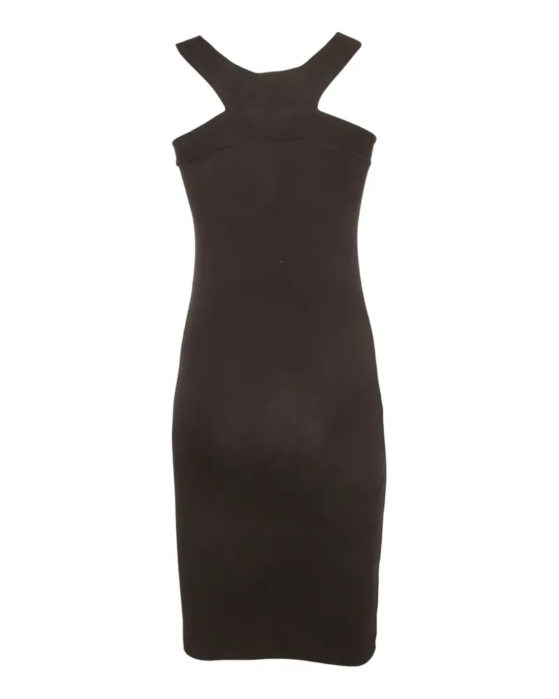 ALIX Geripptes Strickkleid - Schwarz Schwarz