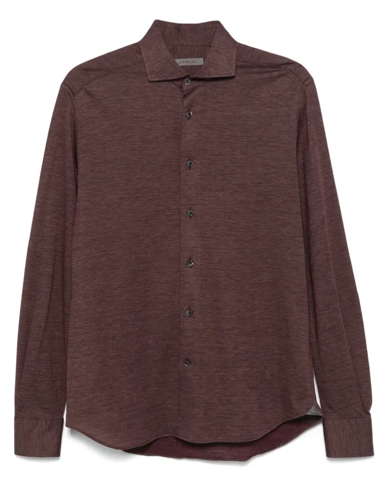 Corneliani mélange-effect shirt - Rot Rot