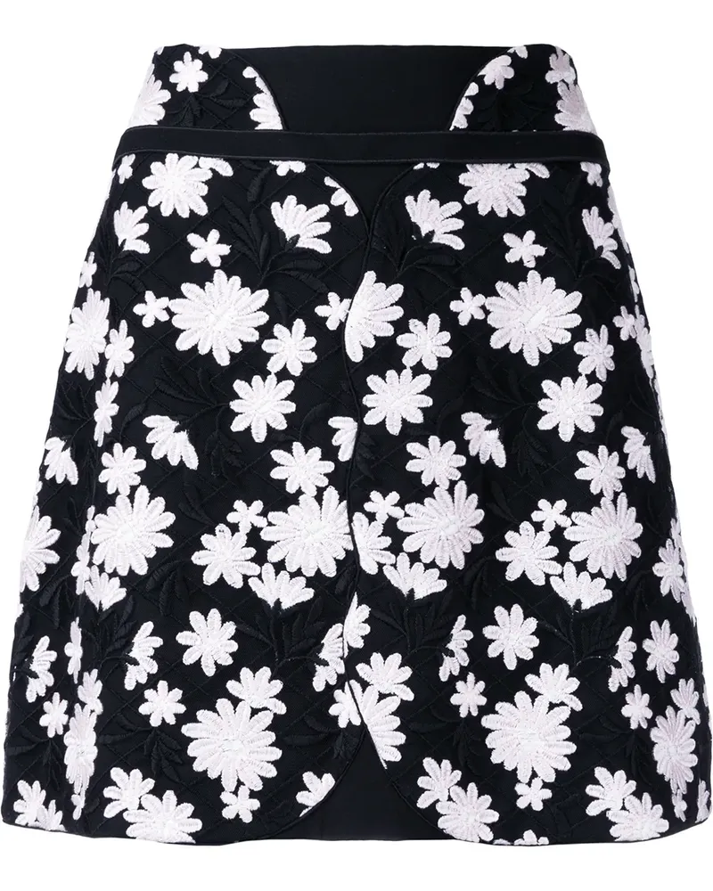 Giambattista Valli Bestickter Minirock - Schwarz Schwarz