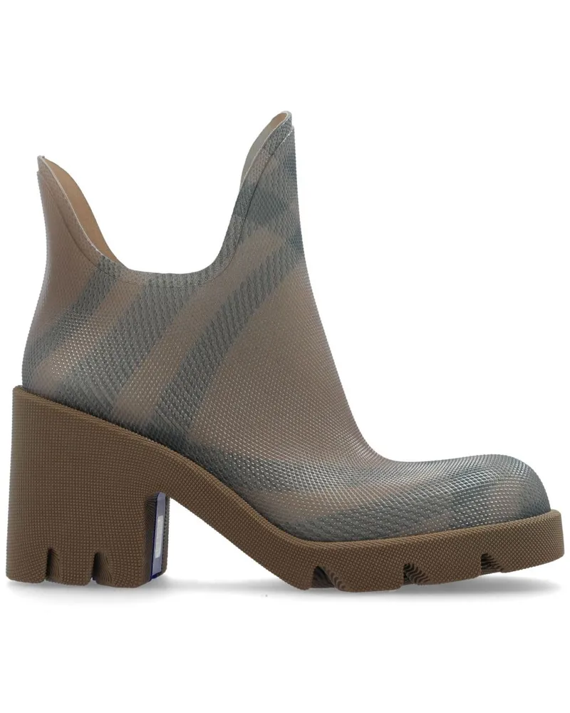 Burberry Marsh Stiefel mit Karomuster 65mm - Nude Nude