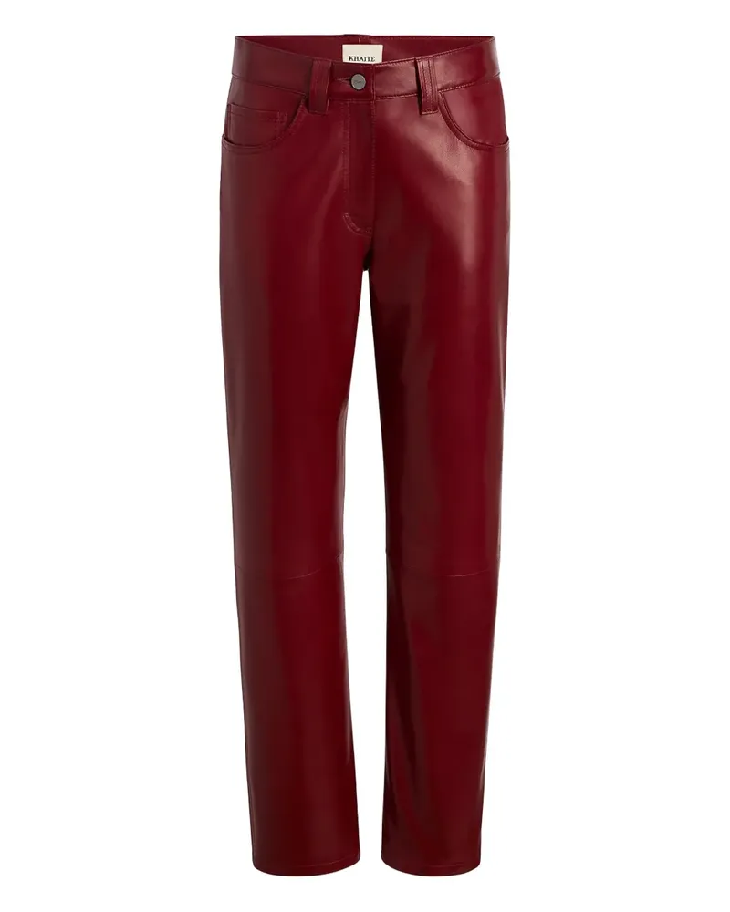 KHAITE Callum Hose aus Lammleder - Rot Rot