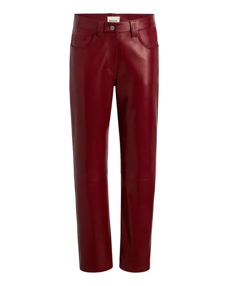 KHAITE Callum Hose aus Lammleder - Rot Rot