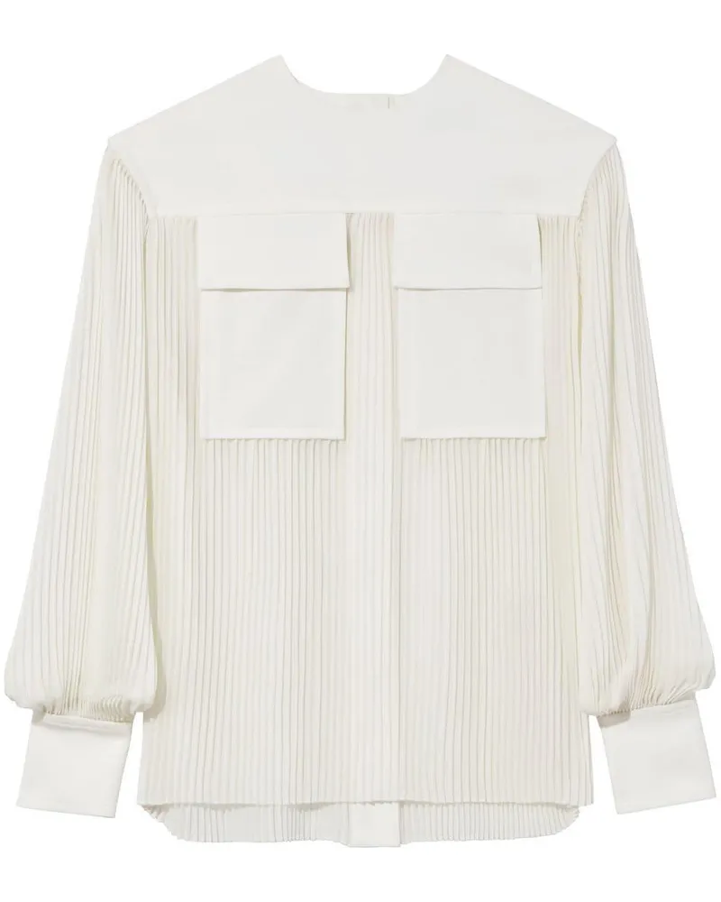 Proenza Schouler Plissierte Bluse - Weiß Weiß