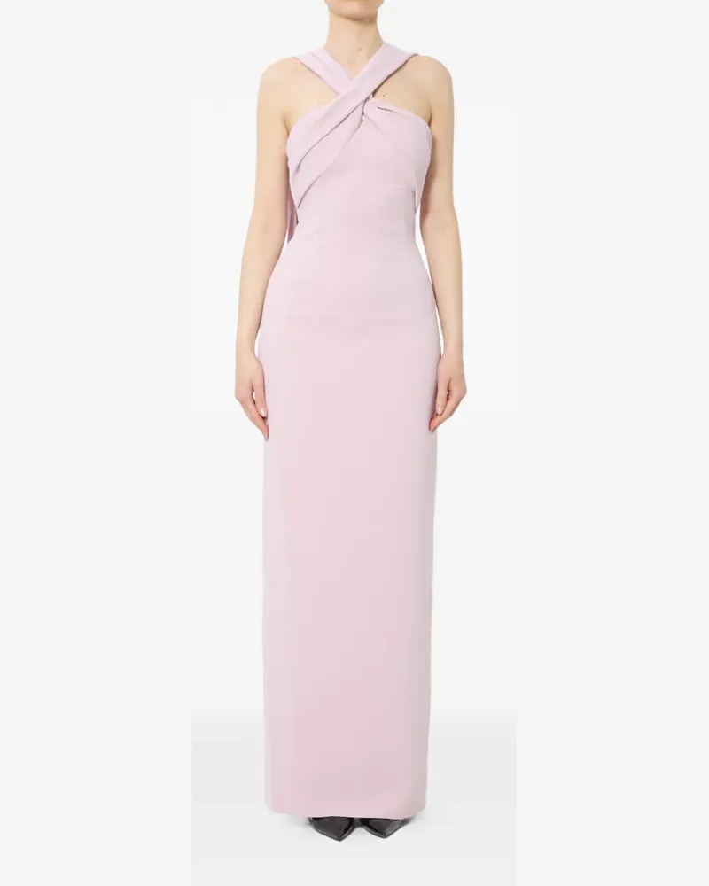 Solace London halter-neck draped-scarf maxi dress - Rosa Rosa