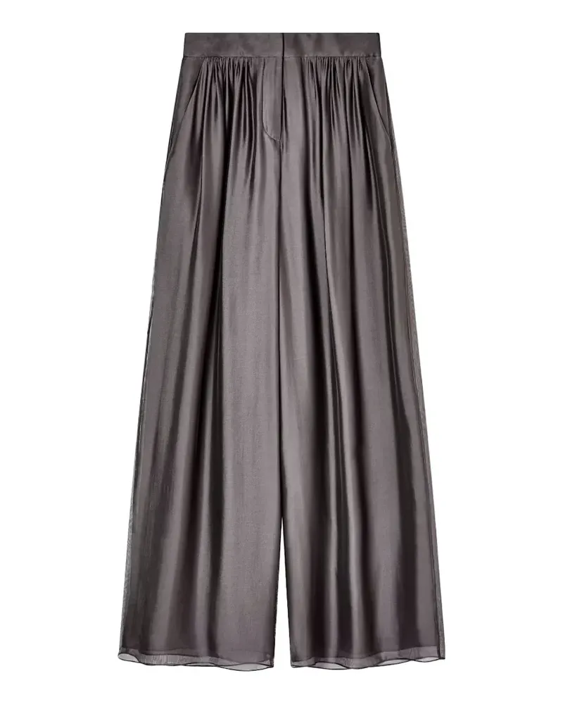 Giorgio Armani pleated palazzo pants - Grau Grau