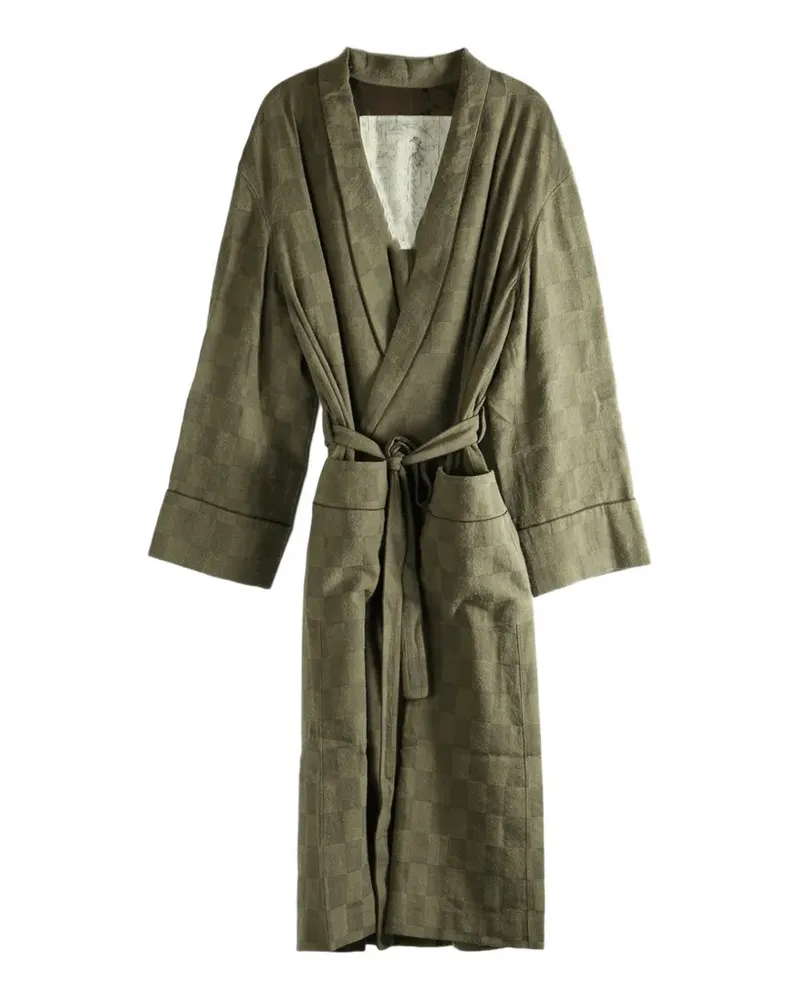 Ziggy Chen checkered kimono - Grün Grün