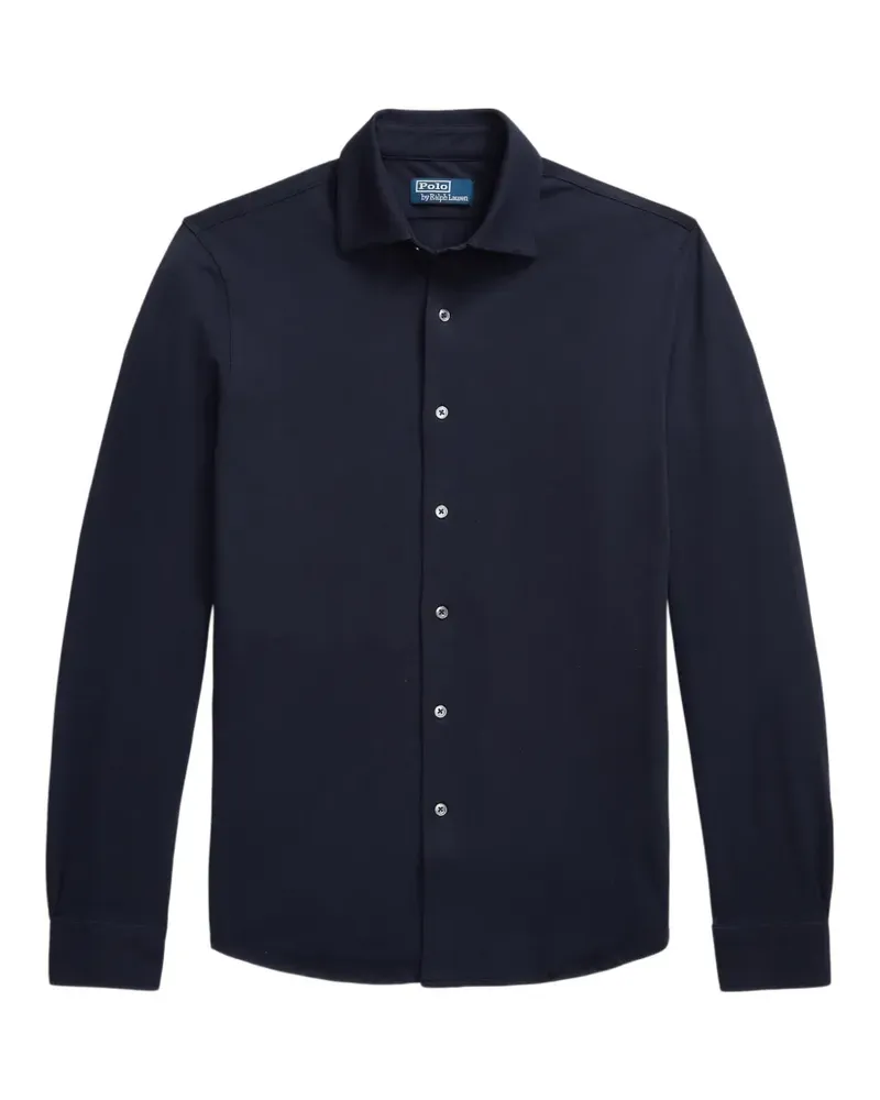 Ralph Lauren Hemd mit Mikro-Mesh-Knöpfen - Blau Blau
