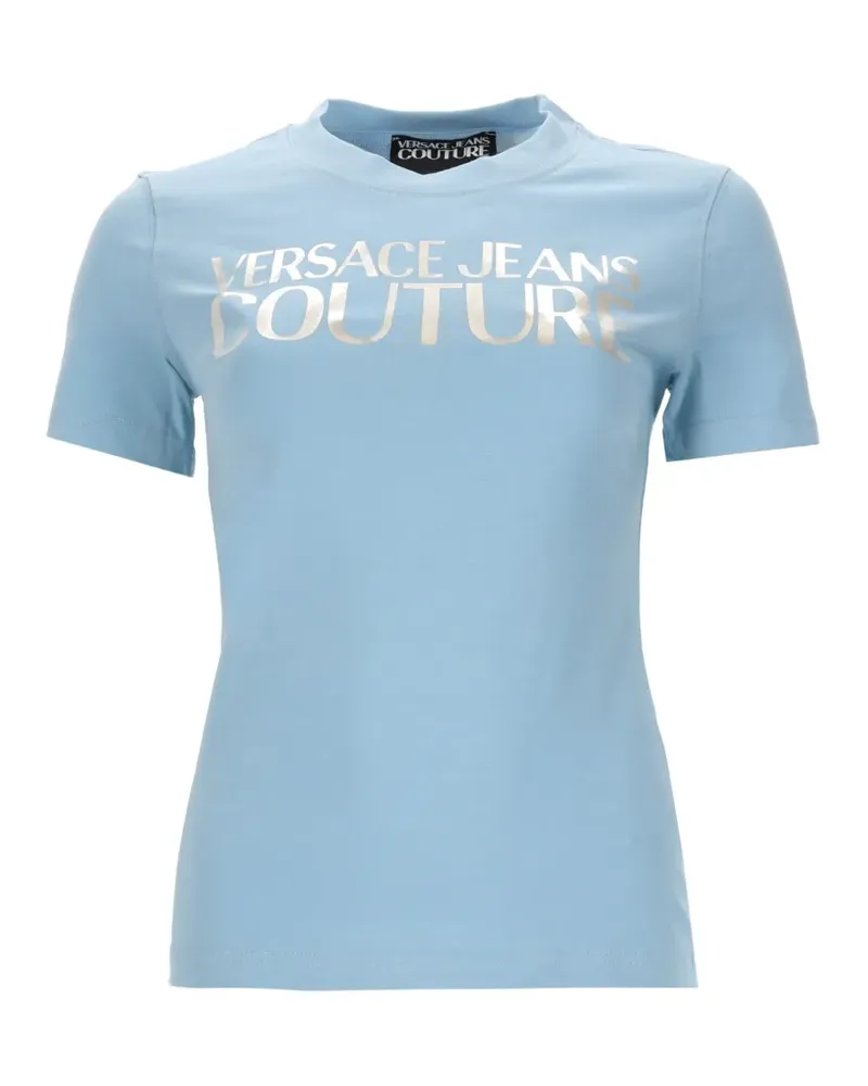 Versace Jeans T-Shirt mit Logo-Print - Blau Blau