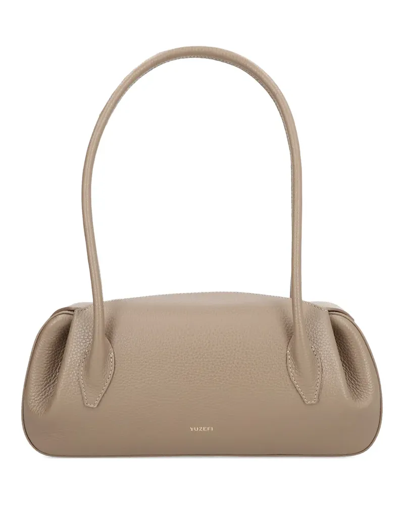 YUZEFI Oyster gathered shoulder bag - Nude Nude