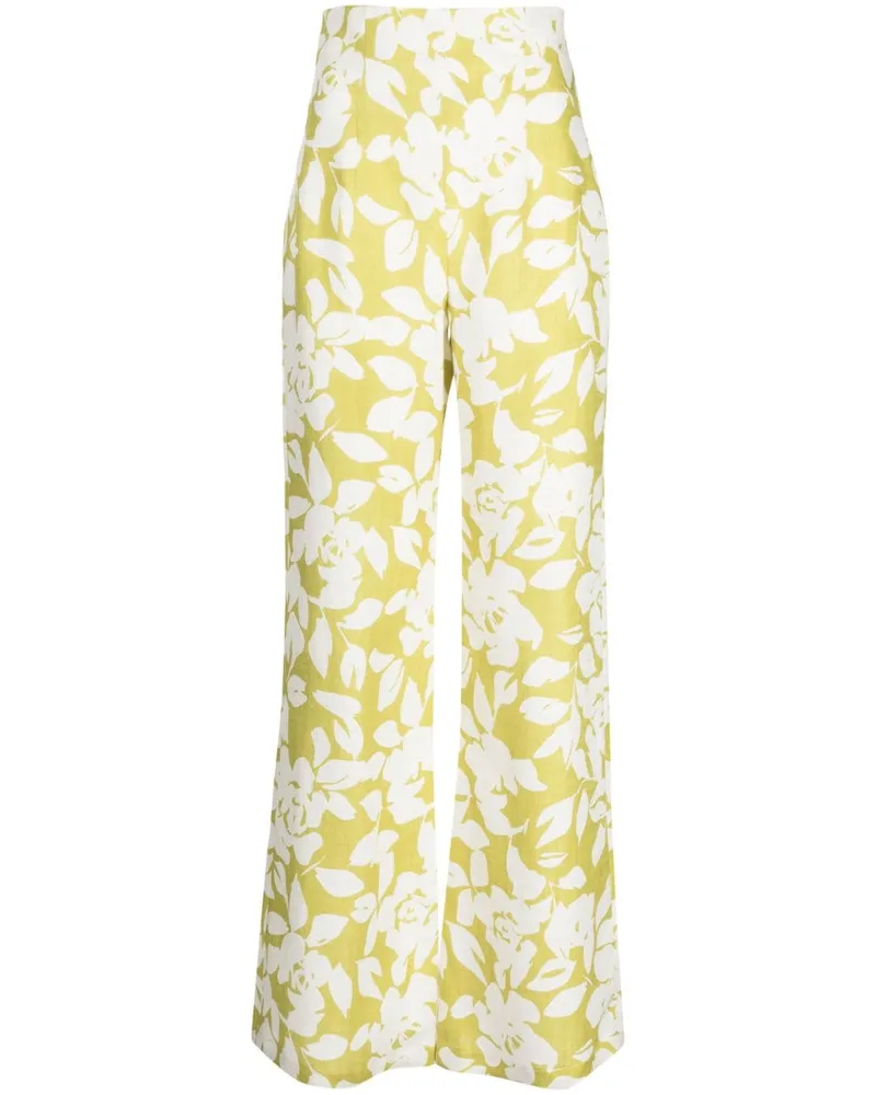 Bambah Ausgestellte Lilly Leinenhose - Gelb Gelb