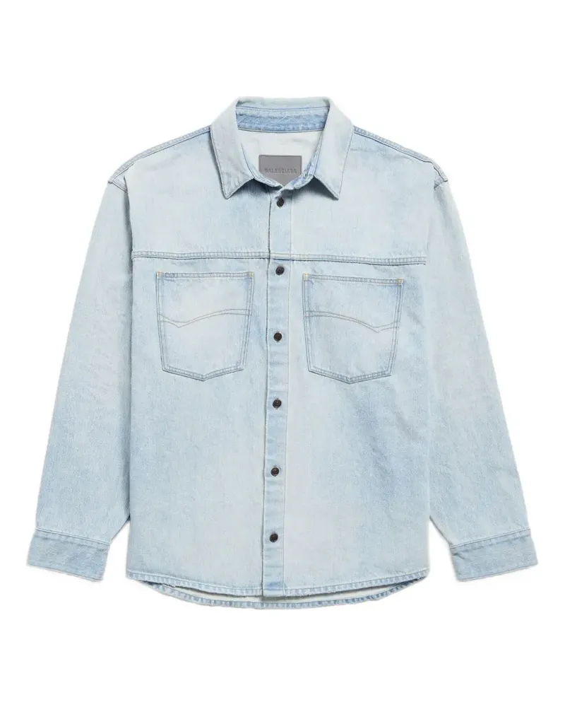 Balenciaga button-up denim jacket - Blau Blau