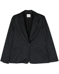 forte_forte Blazer mit Gittermuster Schwarz