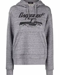 Dsquared2 Hoodie mit Truck-Print Grau