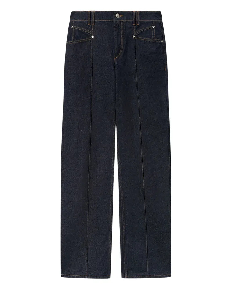 Isabel Marant Drolane Schlagjeans mit Nahtdetail - Blau Blau