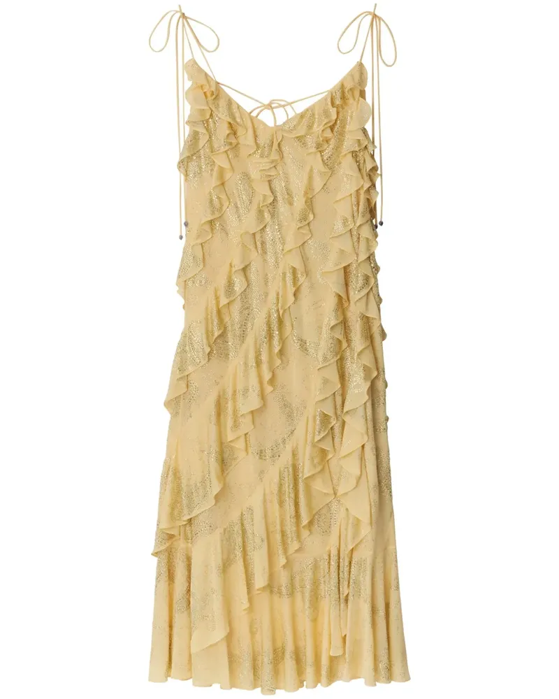 Burberry Crystal Paisley Midikleid - Nude Nude