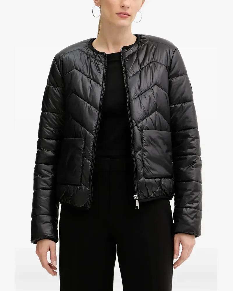HUGO BOSS chevron quilted jacket - Schwarz Schwarz