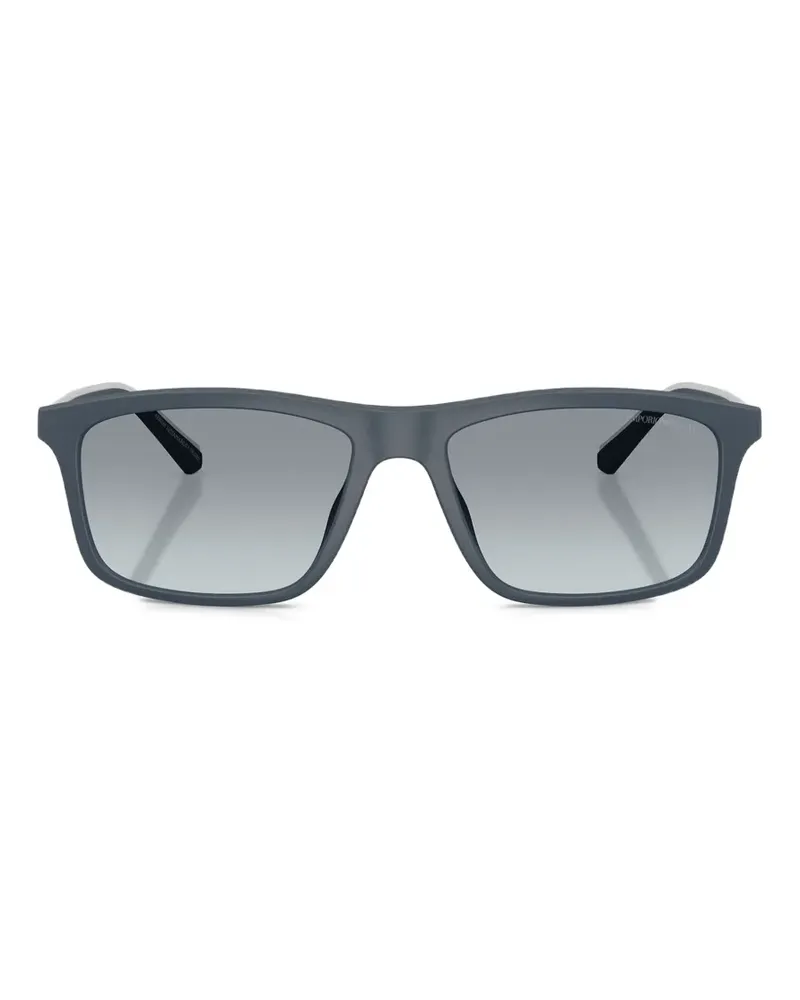 Emporio Armani matte rectangle sunglasses - Grau Grau