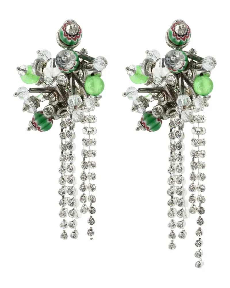 Dries van Noten Hängeohrringe mit Perlen - Silber Silber