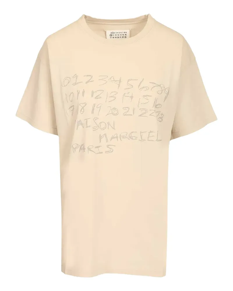 Maison Margiela numerical T-shirt - Nude Nude