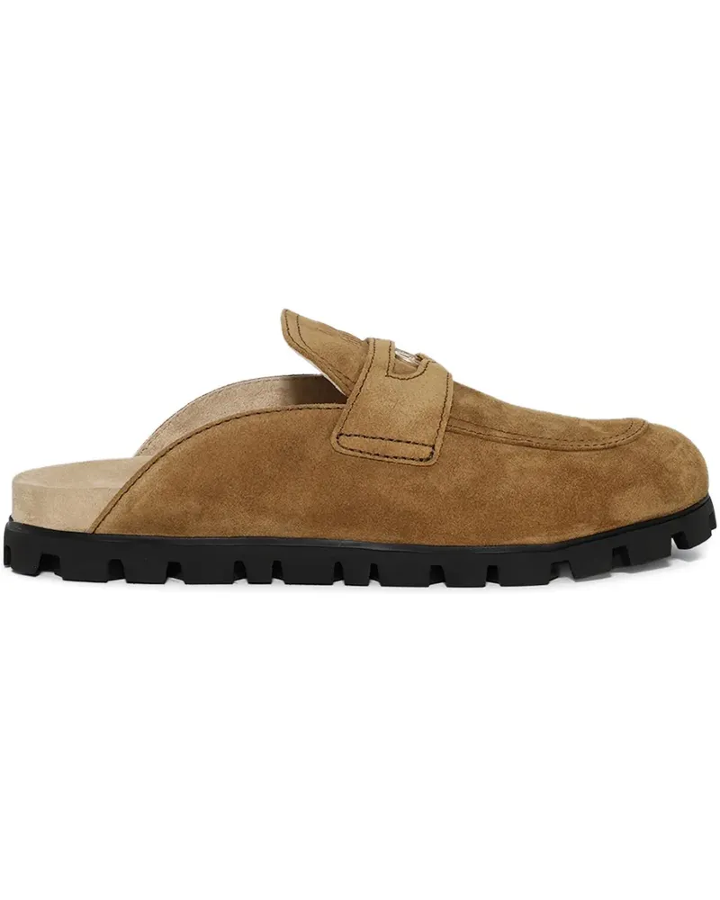 Miu Miu Loafer aus Wildleder - Grün Grün