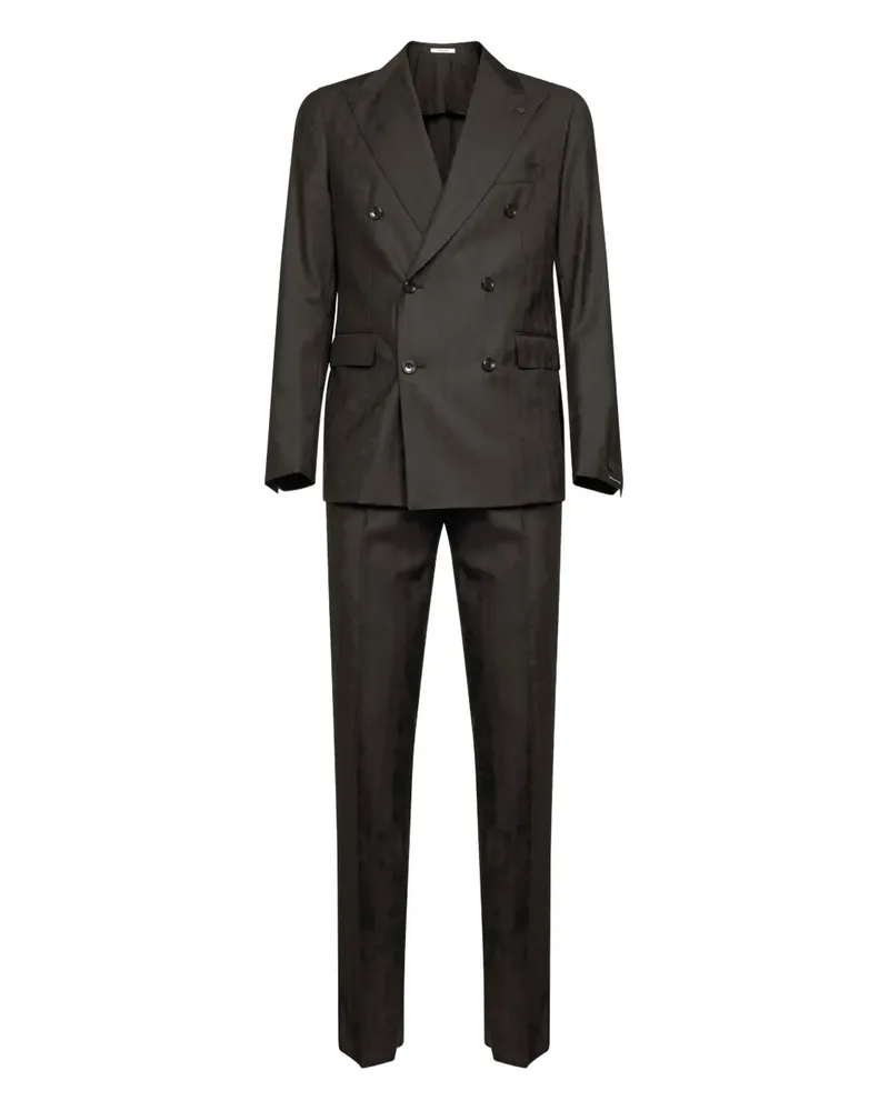Tagliatore jacquard double-breasted suit - Braun Braun