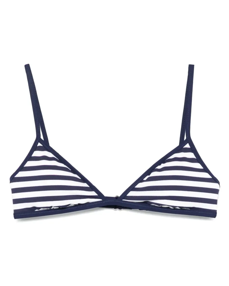 Ralph Lauren Gestreiftes Bikinioberteil - Weiß Weiß