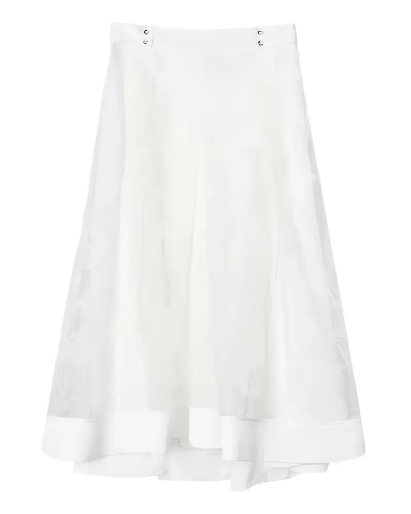 3.1 phillip lim Midirock mit Blumendetail - Weiß Weiß