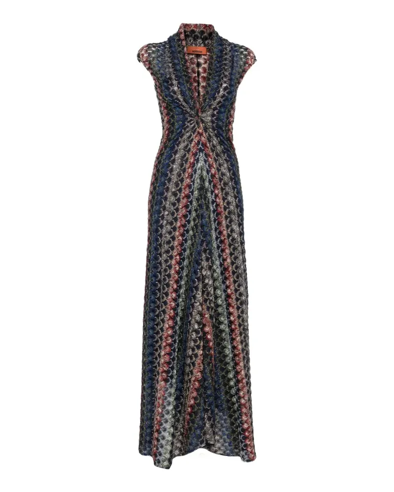Missoni Strickkleid mit Zickzackmuster - Blau Blau