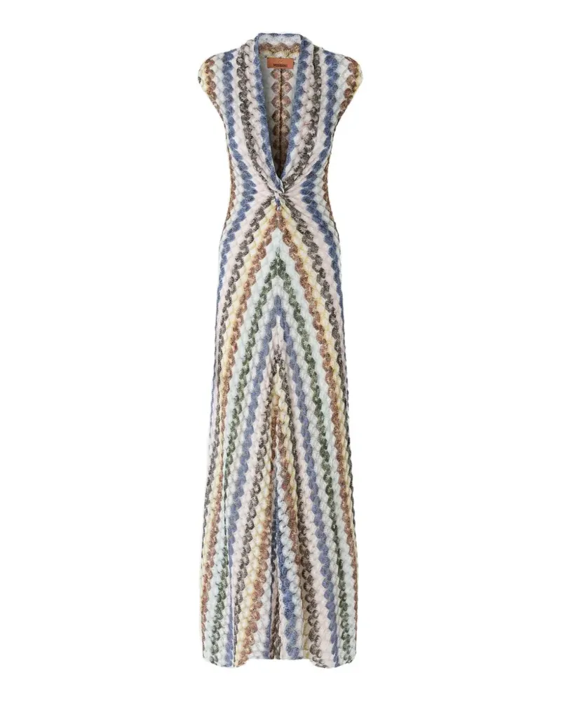Missoni Torchon Raschel Maxikleid - Blau Blau