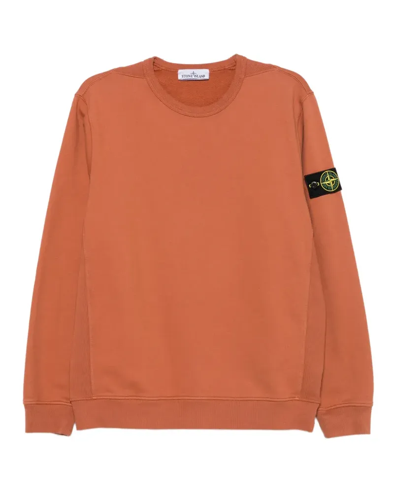 Stone Island Pullover mit Kompass-Patch - Orange Orange